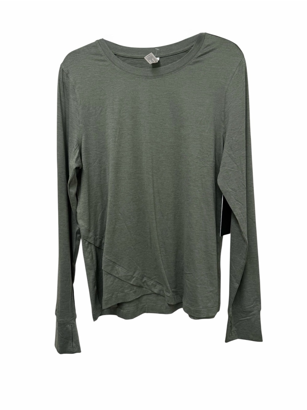 NWT Velocity Activewear Haven Tulip Hem Top Heather Mountain Sage Size L
